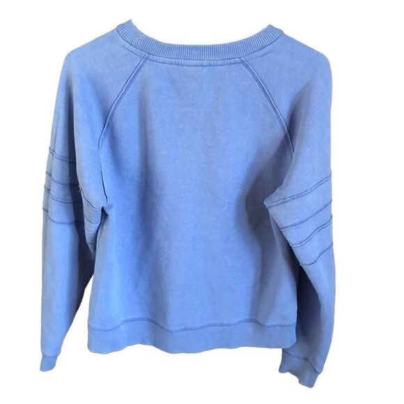 Victoria’s Secret PINK sweatshirt womens SZ Small periwinkle blue pullover - Picture 2 of 6